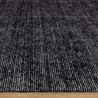 Norah Charcoal Black Textured  Rug