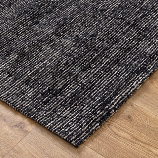 Norah Charcoal Black Textured  Rug