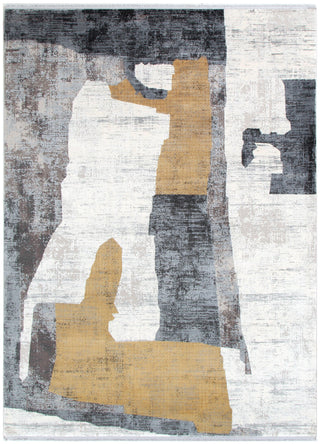 Aurelia Shapes Grey Gold Rug