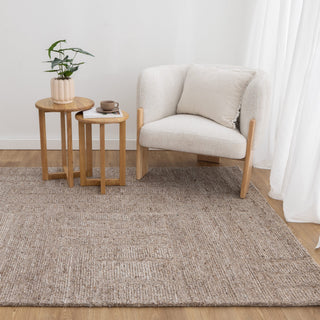 Arlo Cocoa Modern Wool Blend Rug