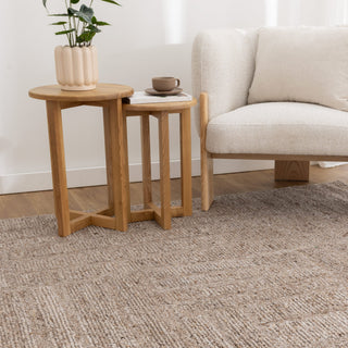 Arlo Cocoa Modern Wool Blend Rug