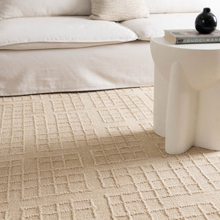 Dawes  Beige Knitted Wool Rug