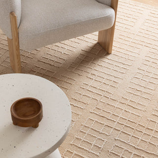 Dawes  Beige Knitted Wool Rug