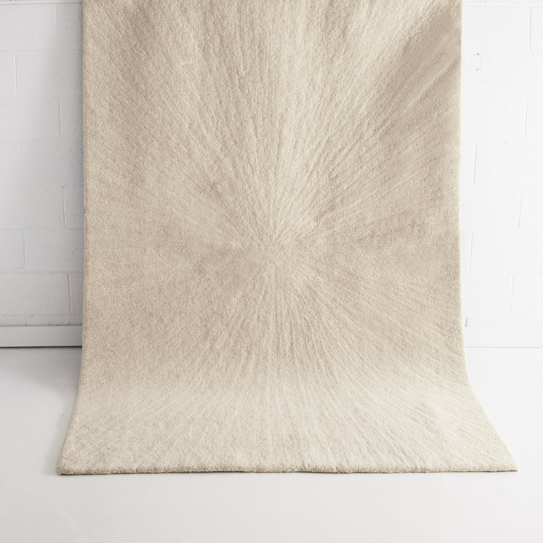 Calen Ivory Grey Wool Rug MAARIA