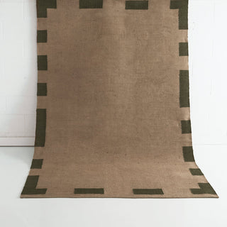 Carlton Natural Green Jute Rug JAVIHOME