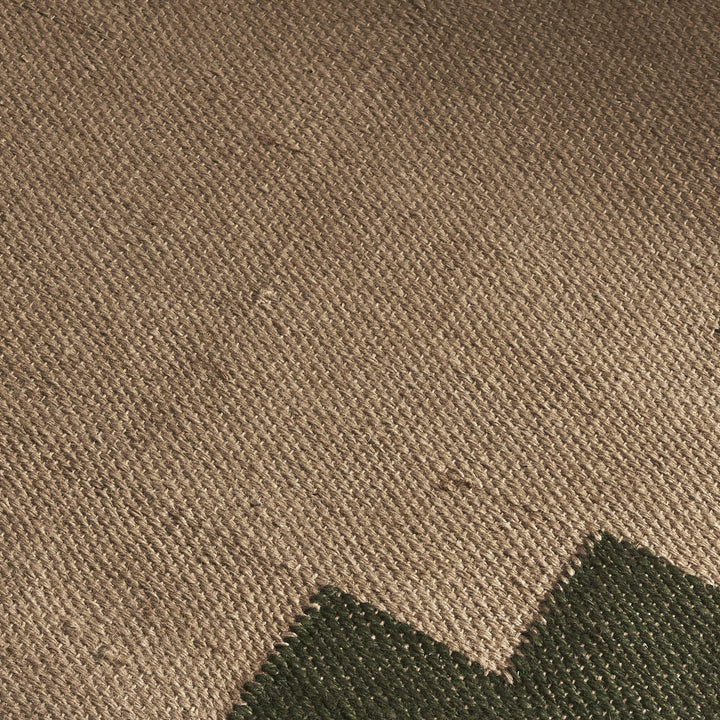 Heart Green Jute Rug Eco-Friendly Hearth Natural Green Jute Rug – Wild Yarn