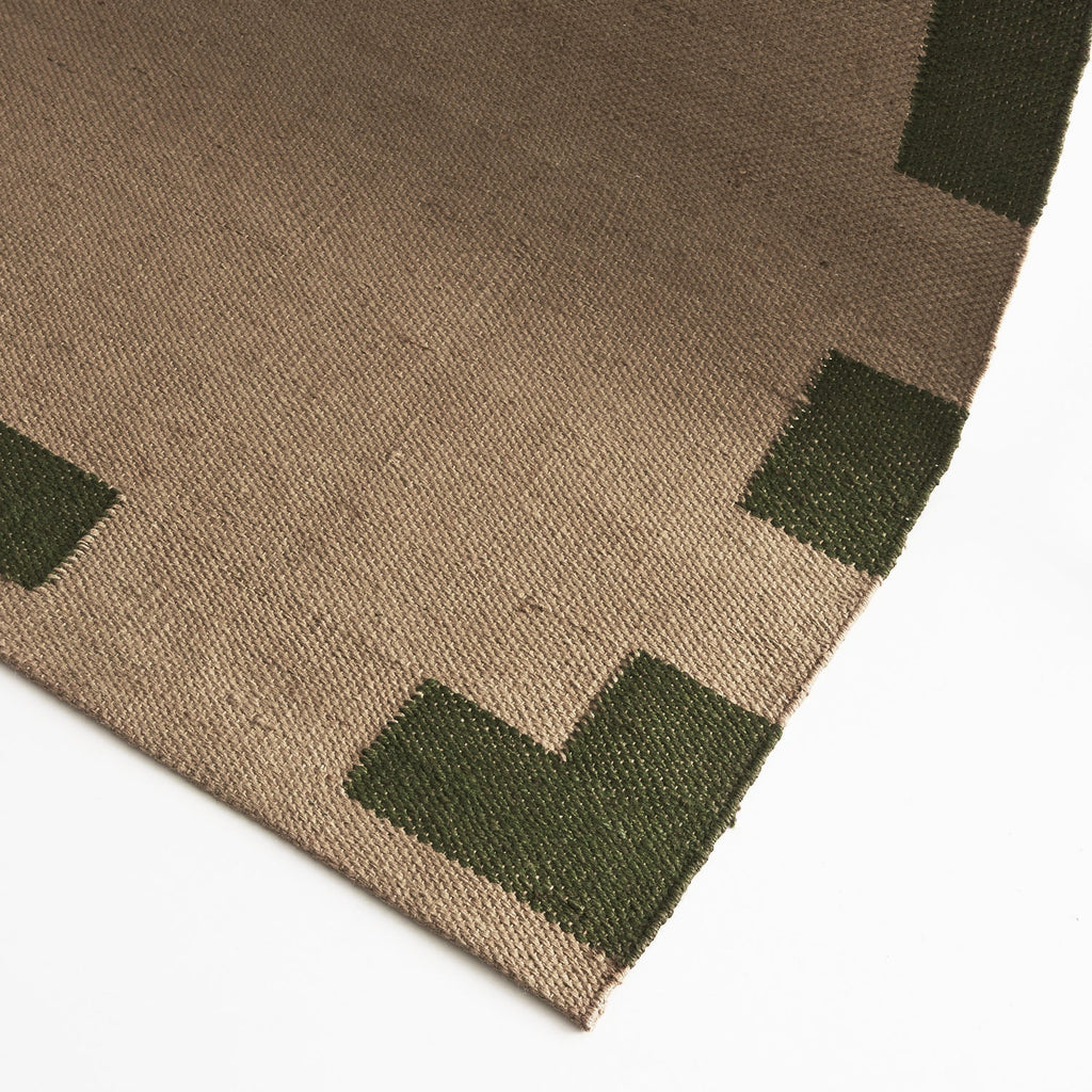 Carlton Natural Green Jute Rug JAVIHOME