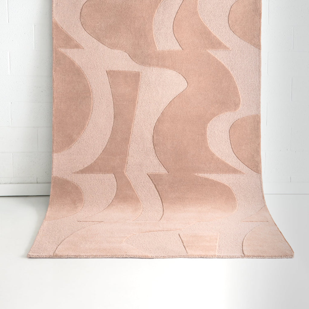 Cathie Peach Wool Rug JAVIHOME