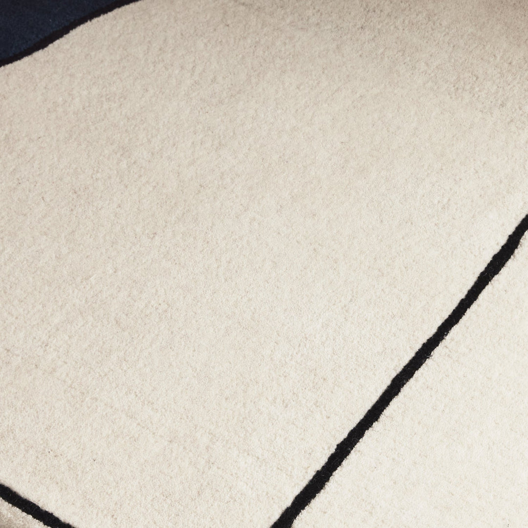 Como Blue Wool Rug JAVIHOME