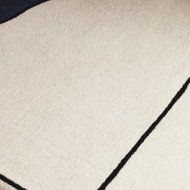 Como Blue Wool Rug JAVIHOME