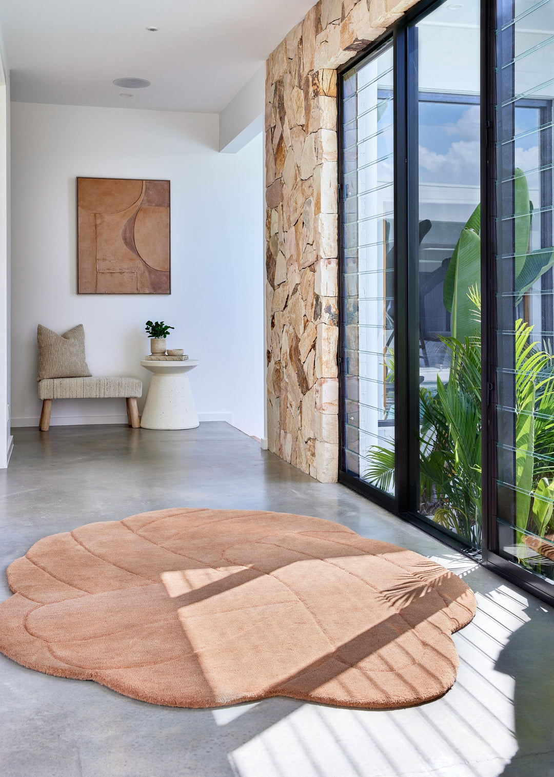 Coral Rust Wool Rug MYHOMECOLLECTION