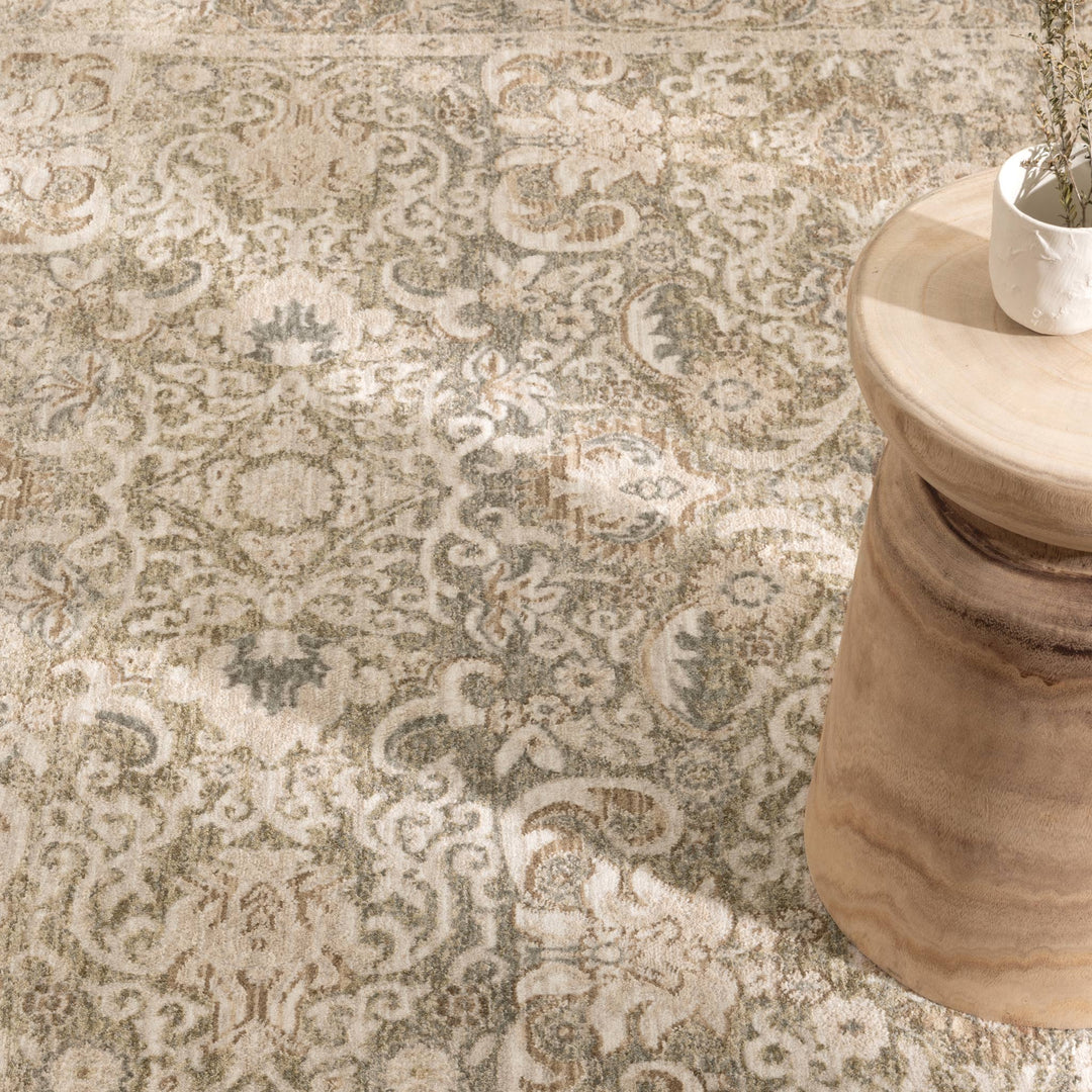 Gwen Regal Green Beige Vintage Rug