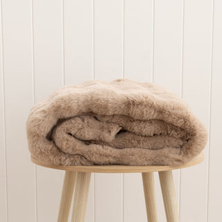 Mink Washable Round Rug Dark Beige
