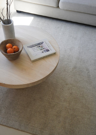 Byron Light Grey Wool Custom Size Rug