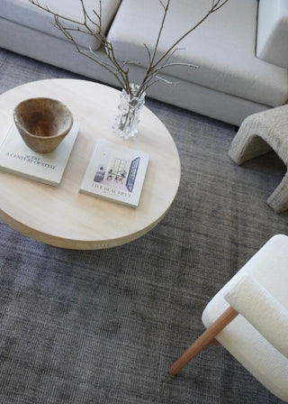 Byron Charcoal Wool Custom Size Rug