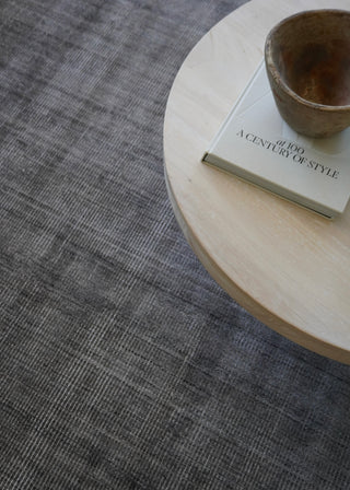 Byron Charcoal Wool Custom Size Rug