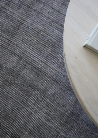Byron Charcoal Wool Custom Size Rug