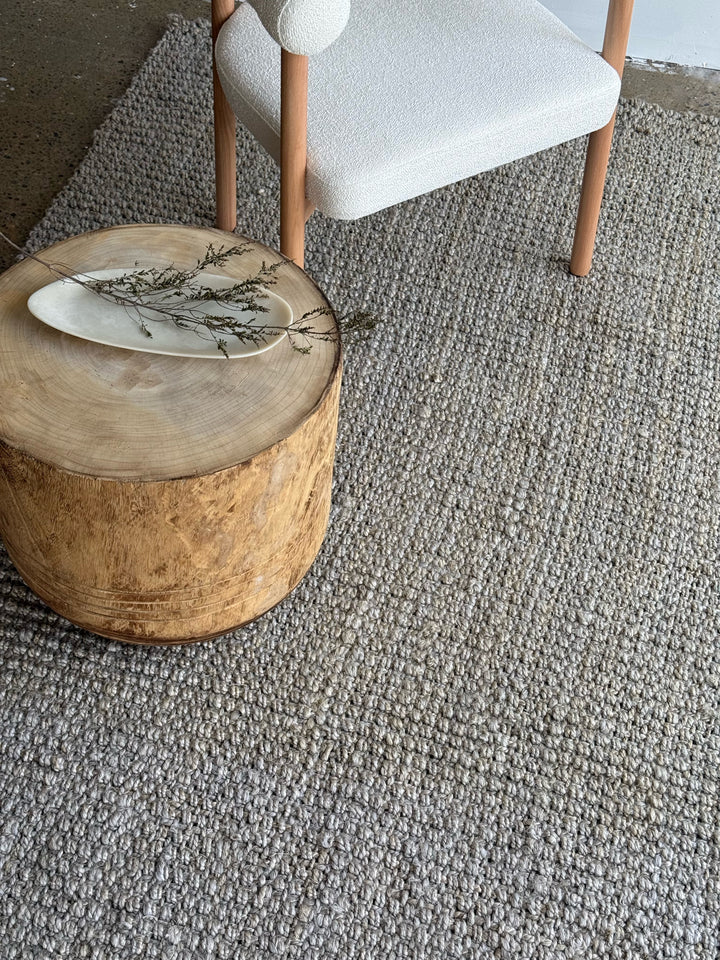 Bobble Jute Rug Platinum