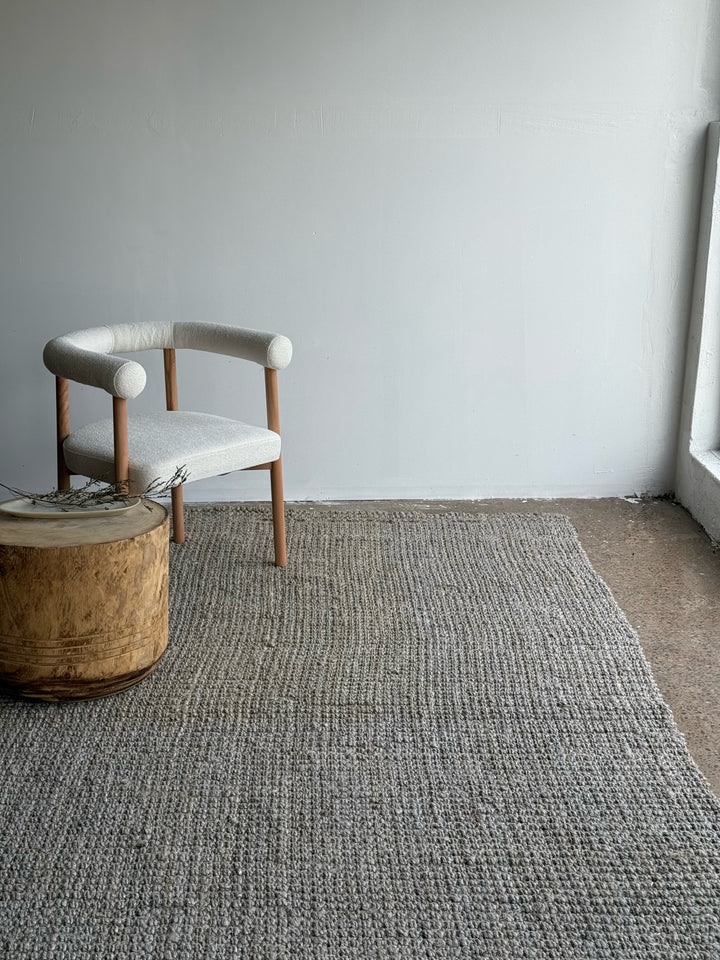 Bobble Jute Rug Platinum