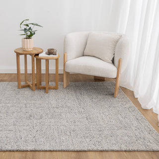 Arlo Grey Modern Wool Blend Rug