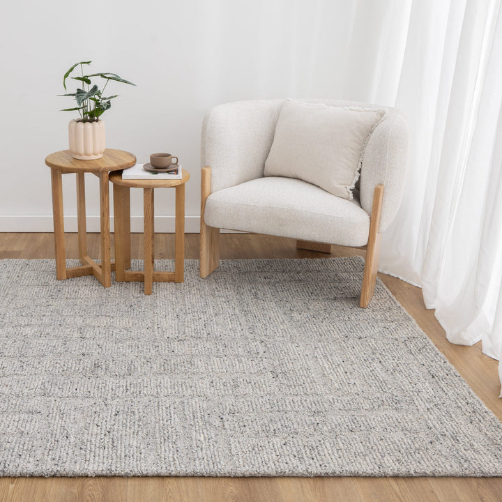 Arlo Grey Modern Wool Rug