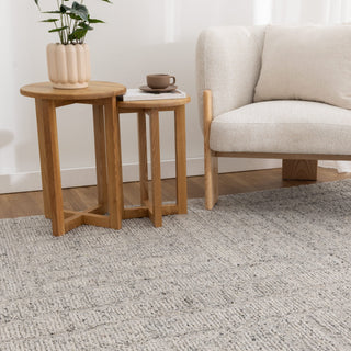 Arlo Grey Modern Wool Blend Rug