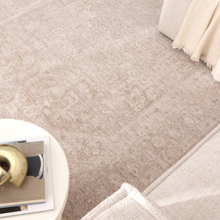 Olay Distressed Medallion Beige Rug