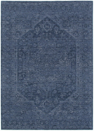 Olay Distressed Medallion Blue Rug