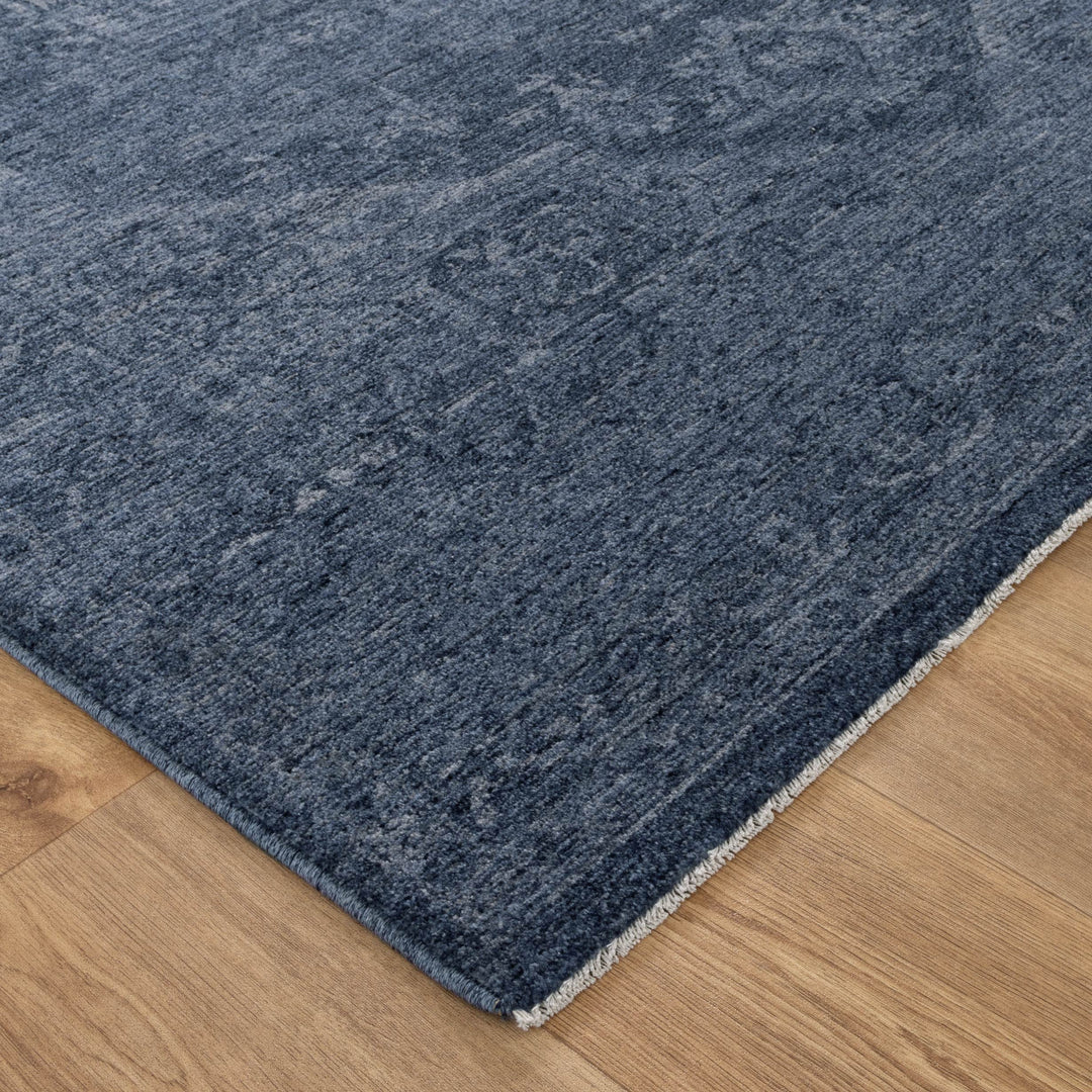 Heritage Distressed Medallion Blue Rug - H104
