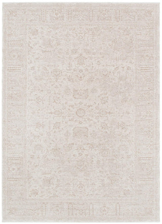 Olay Distressed Border Beige Rug