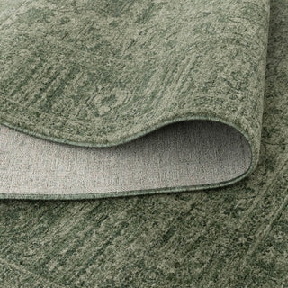 Olay Distressed Border Green Rug