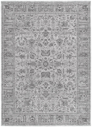 Olay Distressed Border Grey Rug - H108