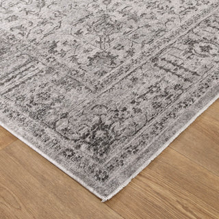 Olay Distressed Border Grey Rug - H108