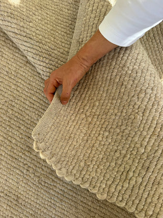 Sola Light Beige Wool Custom Size Rug