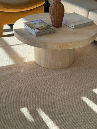 Sola Light Beige Wool Custom Size Rug
