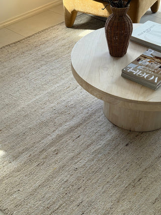 Alba Beige Modern Wool  Custom Size Rug