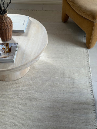 Alba Ivory Modern Wool  Rug