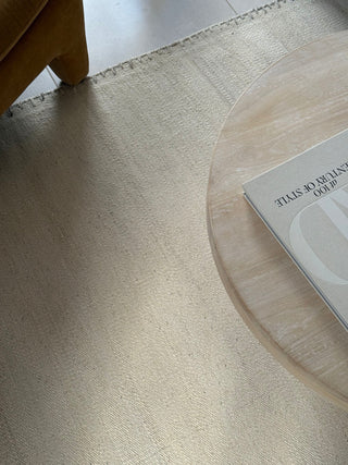 Alba Ivory Modern Wool  Rug