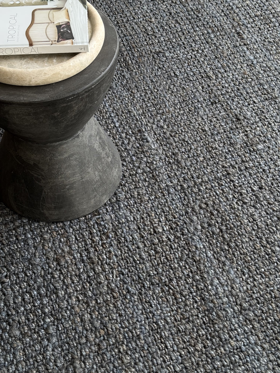 Bobble Jute Rug Slate