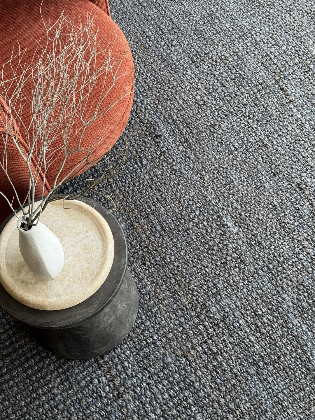 Bobble Jute Rug Slate