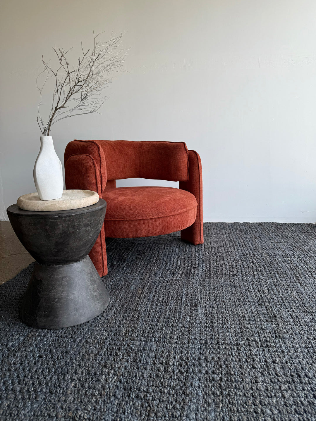 Bobble Jute Rug Slate