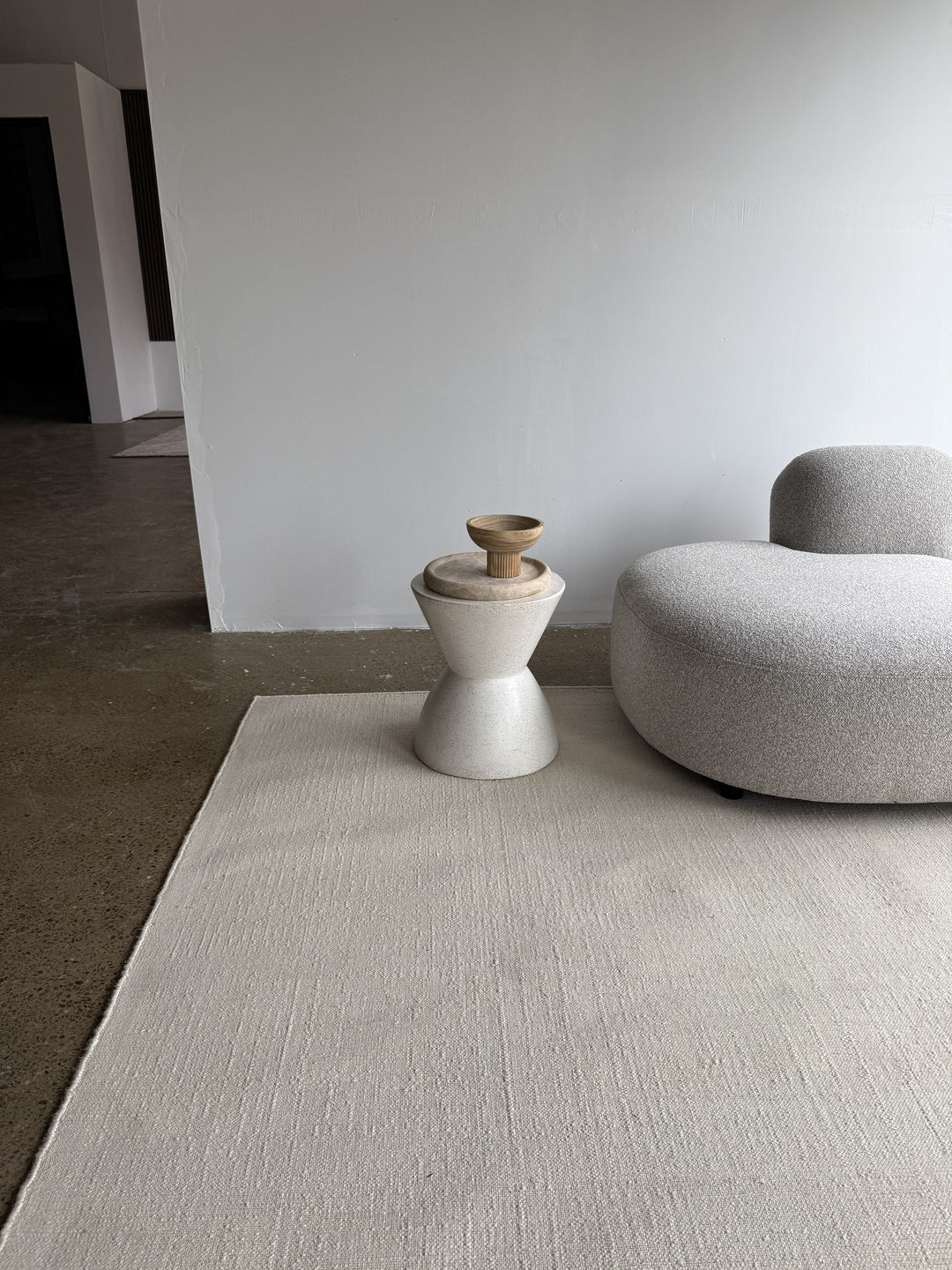 Bronte Jute & Cotton White Rug