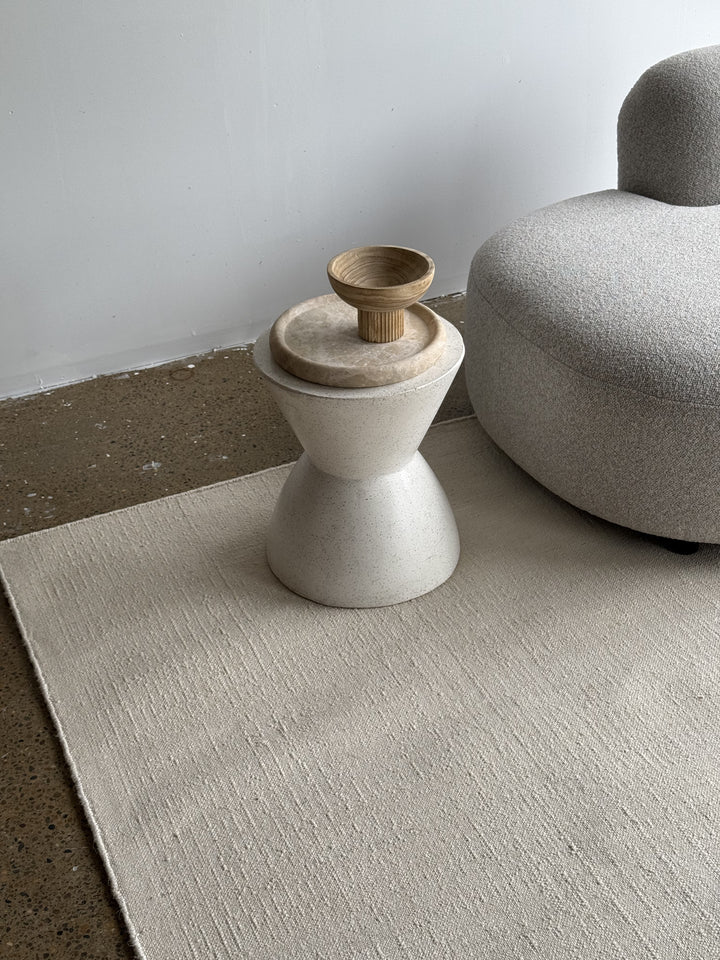 Bronte Jute & Cotton White Rug