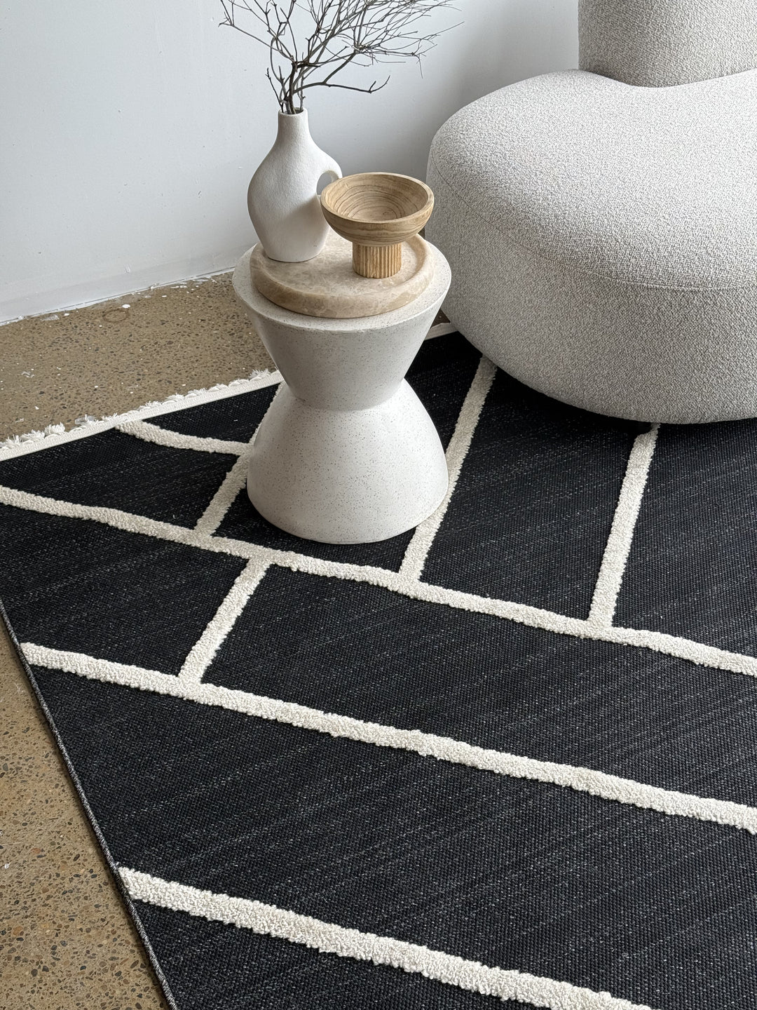 Anchor Herring Coal Rug