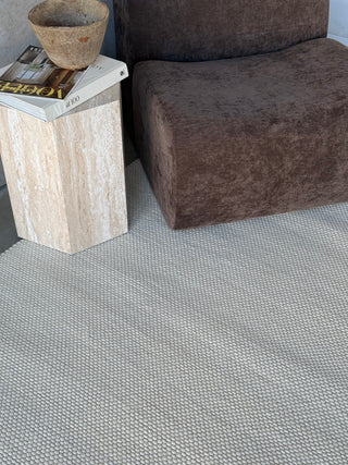 Arabella Ivory Modern Wool Blend Rug