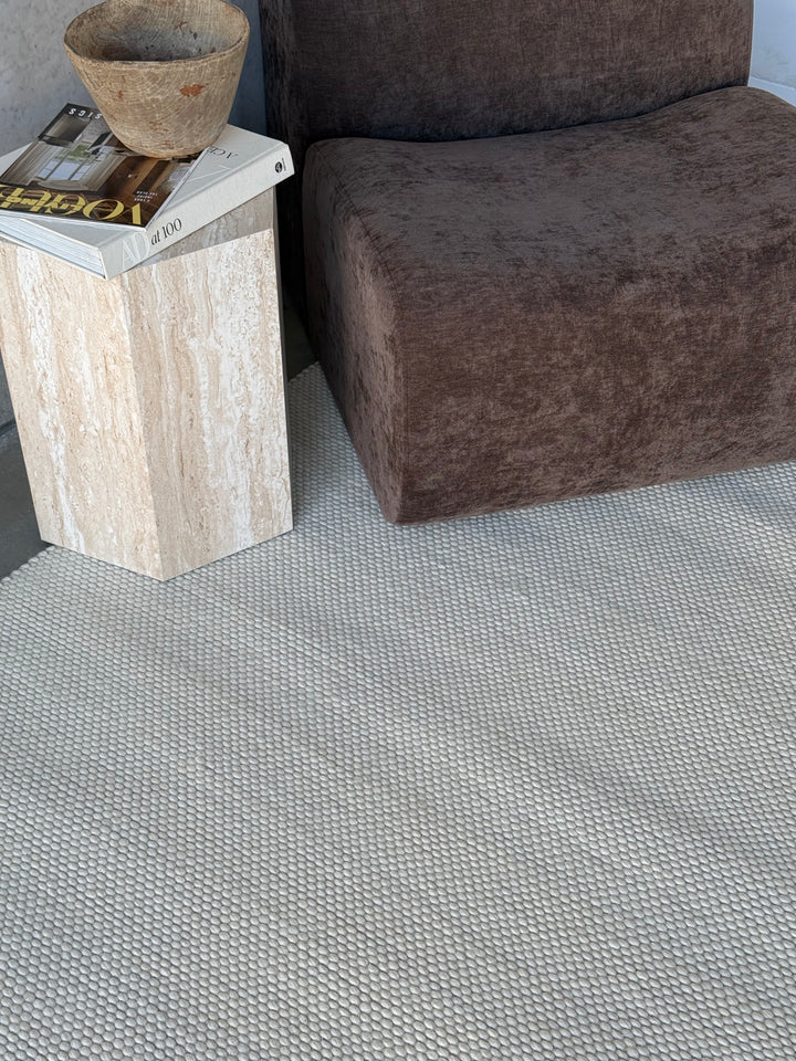 Arabella Ivory Modern Wool Blend Rug
