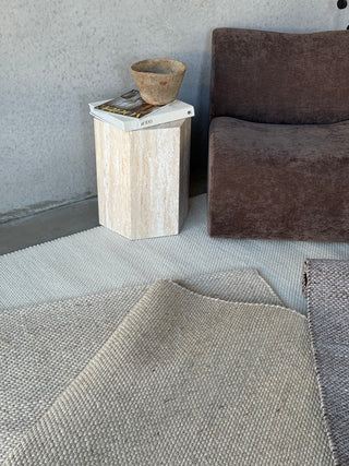 Arabella Oyster Modern Wool Blend Rug
