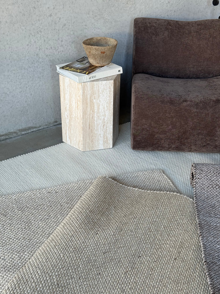 Arabella Oyster Modern Wool Blend Rug