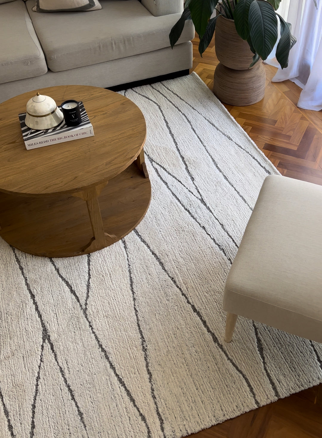 Cocoon Moroccan Cream Grey Rug