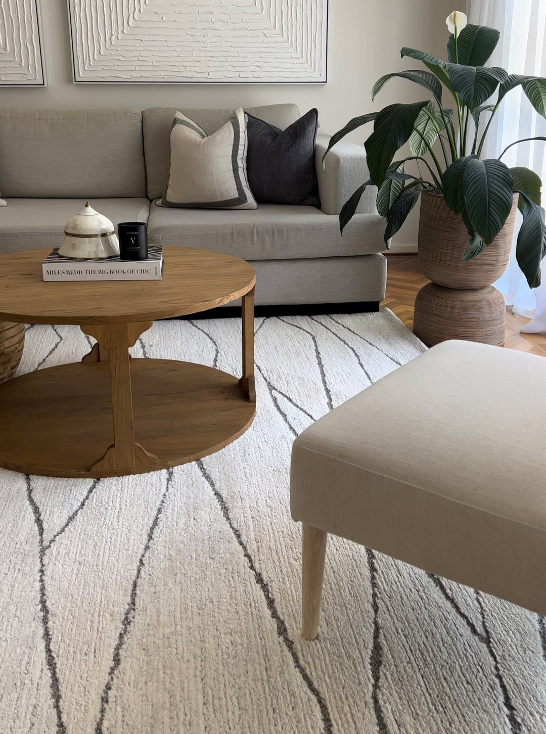 Cocoon Moroccan Cream Grey Rug